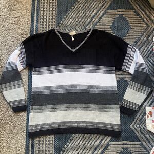Vintage 90s minimalist classic capsule Bobbie Brookes striped sweater L/XL